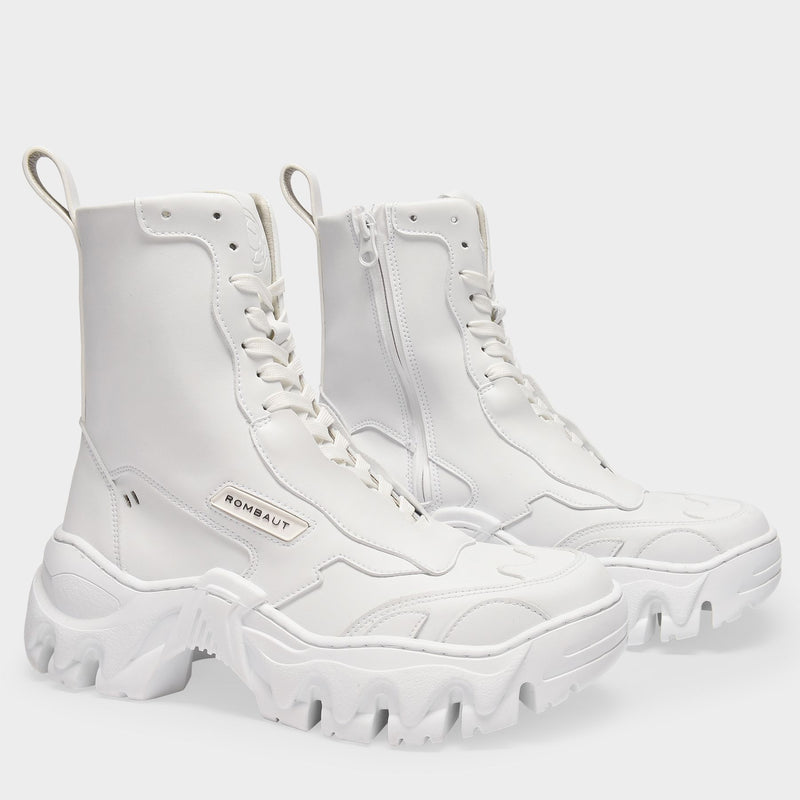 Boccaccio II Classic Boots in White Vegan Leather