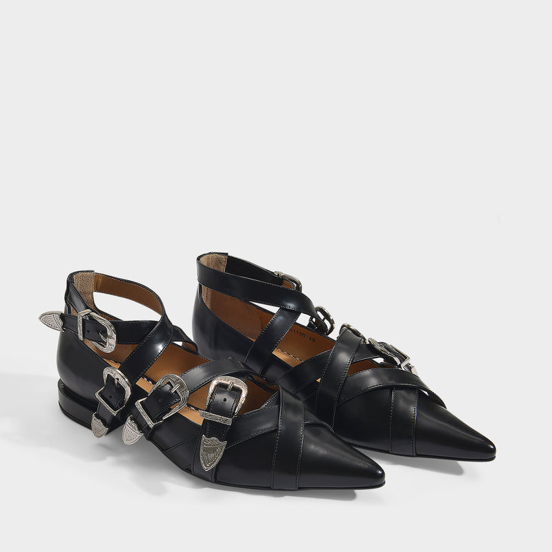 Aj926 Flat Shoes - Toga Pulla - Black - Polido
