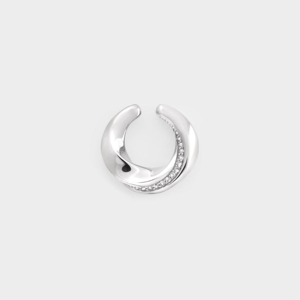 infinity Ear Cuff Rock Earrings in Silver