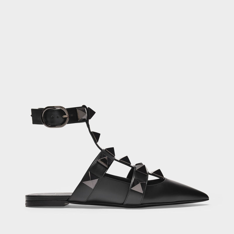 Ankle Strap T.05 Ballerinas in Black Leather