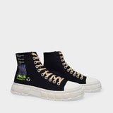 1982 Techno Canvas 99R Black Sneakers