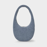 Denim Swipe  Handbag - Coperni - Light Blue - Cotton