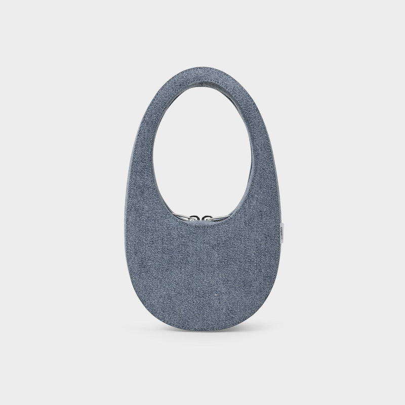 Denim Mini Swipe Handbag - Coperni - Light Blue - Cotton