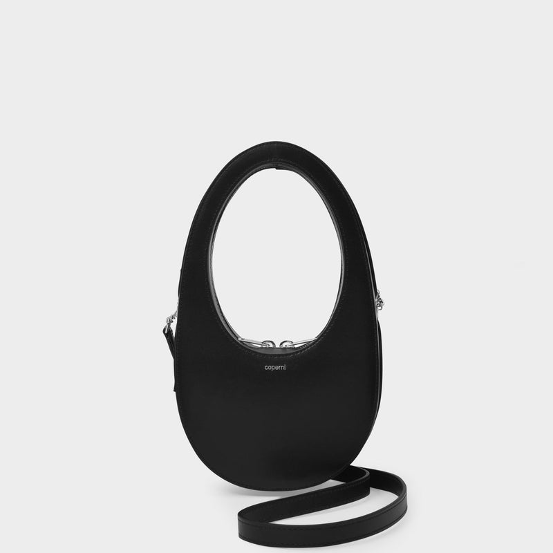 Mini Swipe  Handbag - Coperni - Black - Leather