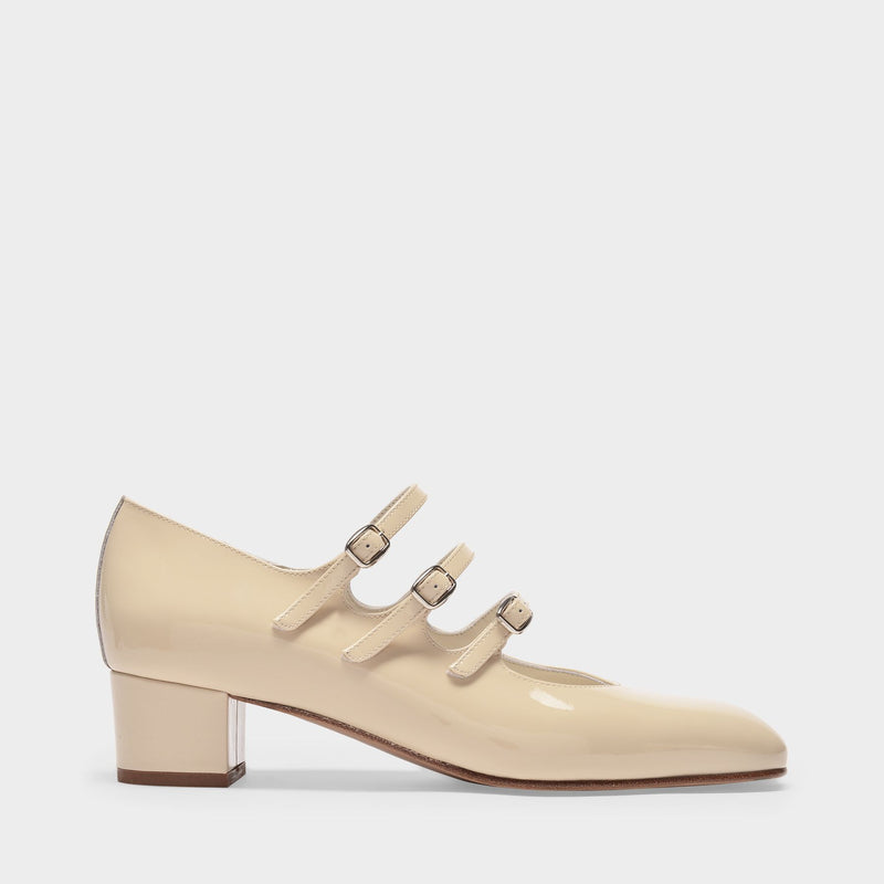 Kina 20 Pumps in Beige Patent Leather
