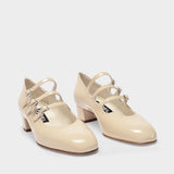 Kina 20 Pumps in Beige Patent Leather