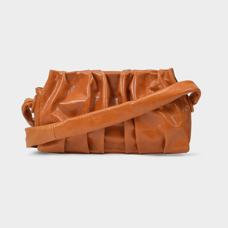 Vague Bag in Orange Vintage Effect Leather