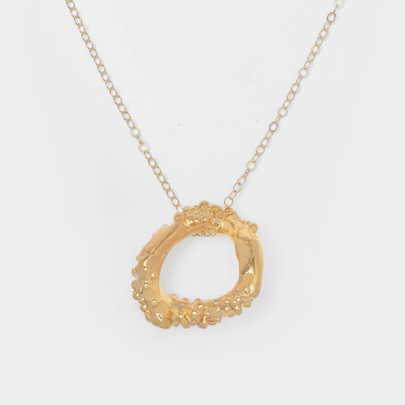 The Initial Spark Necklace in Gold Plated Bronze