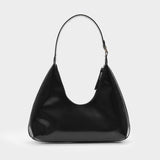 Amber Hobo Bag - By Far - Black - Patent Leather