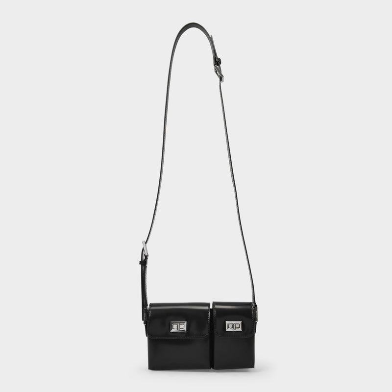 Baby Billy Bag in Black Semi Patent Leather