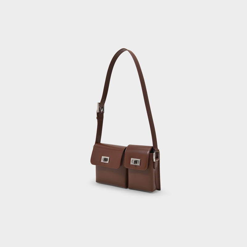 Baby Billy Bag in Brown Glossy Leather
