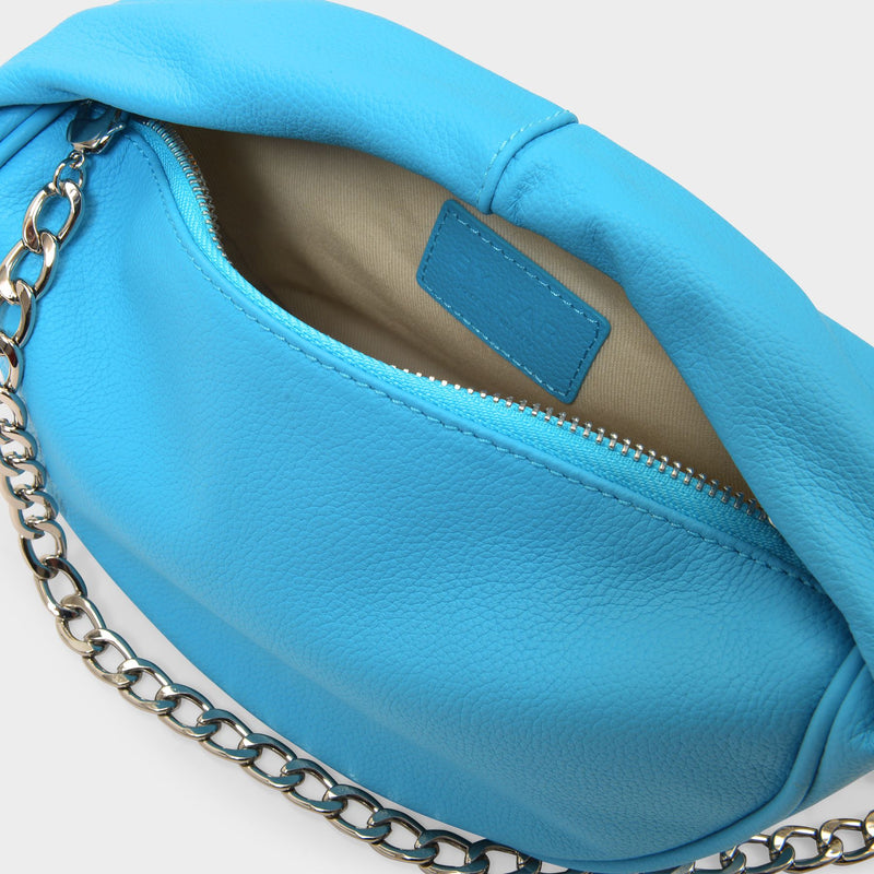 Baby blue leather bag hot sale