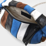 Baby Cush Bag in Blue Patchwork Leather