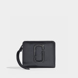 Snapshot DTM Mini Compact Wallet in Black Leather