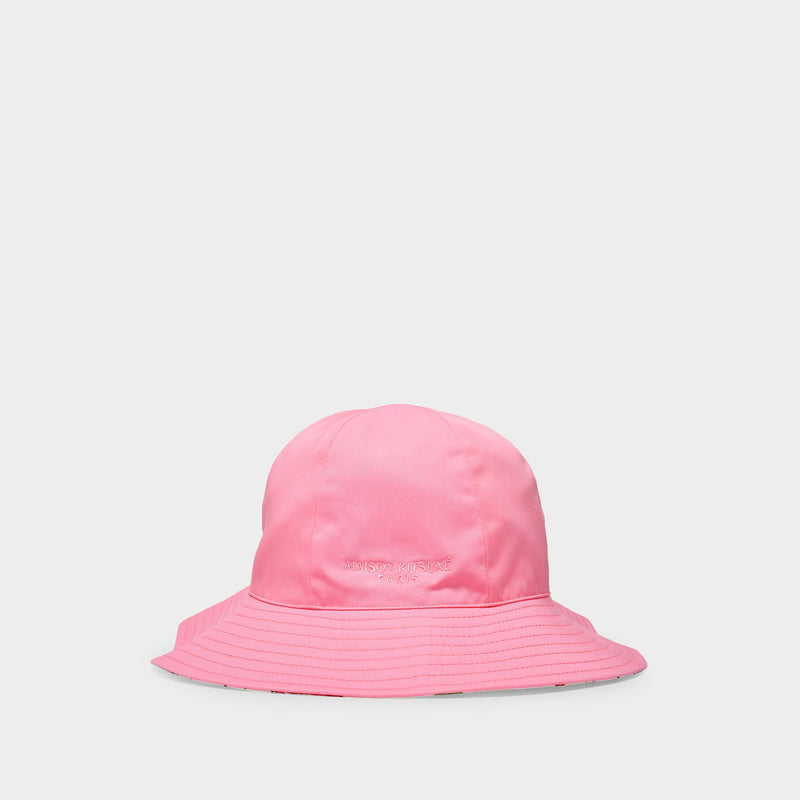 Oly Reversible Hat in Pink Canvas