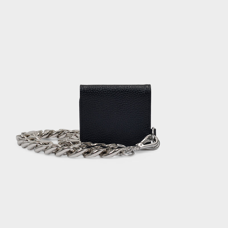 Bifold Wallet in Black Pebble Leather