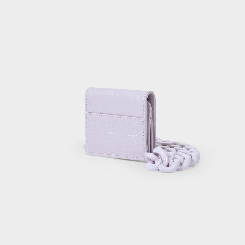 Bifold Wallet in Purple Pebble Leather