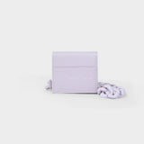 Bifold Wallet in Purple Pebble Leather