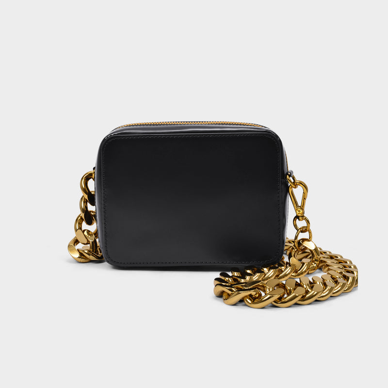 Chaine Camera Bag - Kara - Black/Gold - Leather