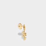 Mini Crab Tsavorites Earrings  in Yellow Gold
