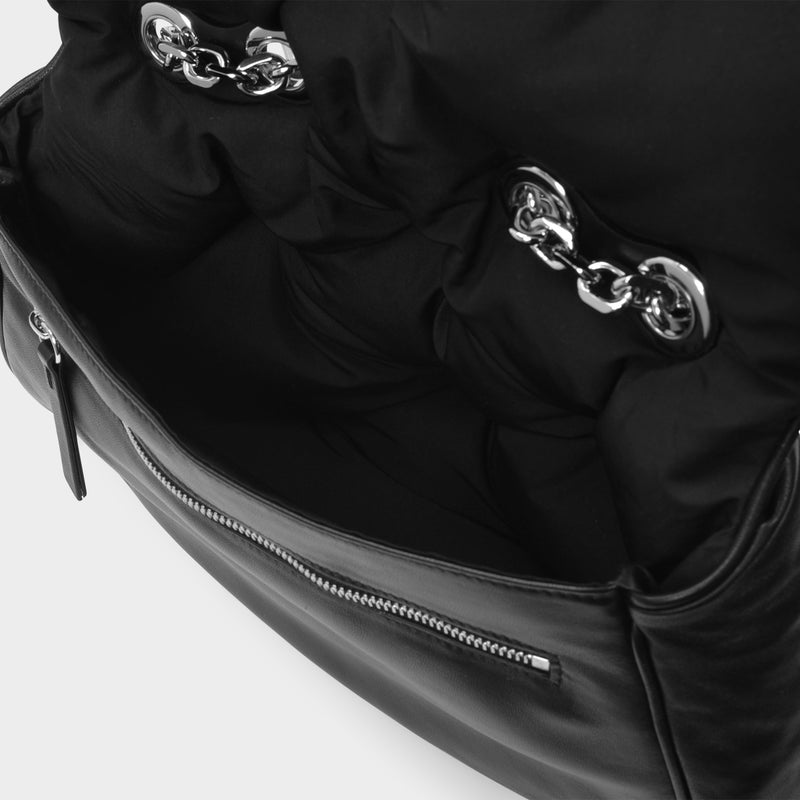 Glam Slam Flap Medium Hobo Bag - Maison Margiela - Black - Leather