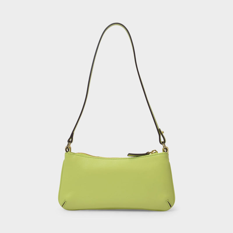 Mini Pita Bag in Green Leather