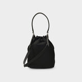 Handbag Small Bucket in Black Eco Nylon