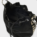 Handbag Small Bucket in Black Eco Nylon