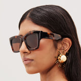 Baci Sunglasses in Brown Acetate