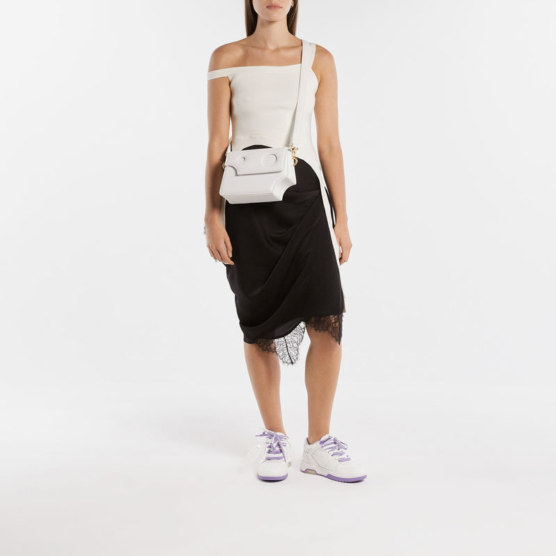 Burrow 24  Hobo Bag - Off White - White/Clear - Leather