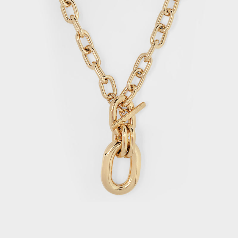 Xl Link Pendant Necklace - Paco Rabanne - Gold - Metal