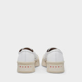 Laced Up Pablo Sneakers - Marni - Lily White - Leather