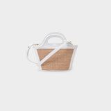 Tropicalia Micro Shopper Bag - Marni - Sand Storm/Lily White - Leather