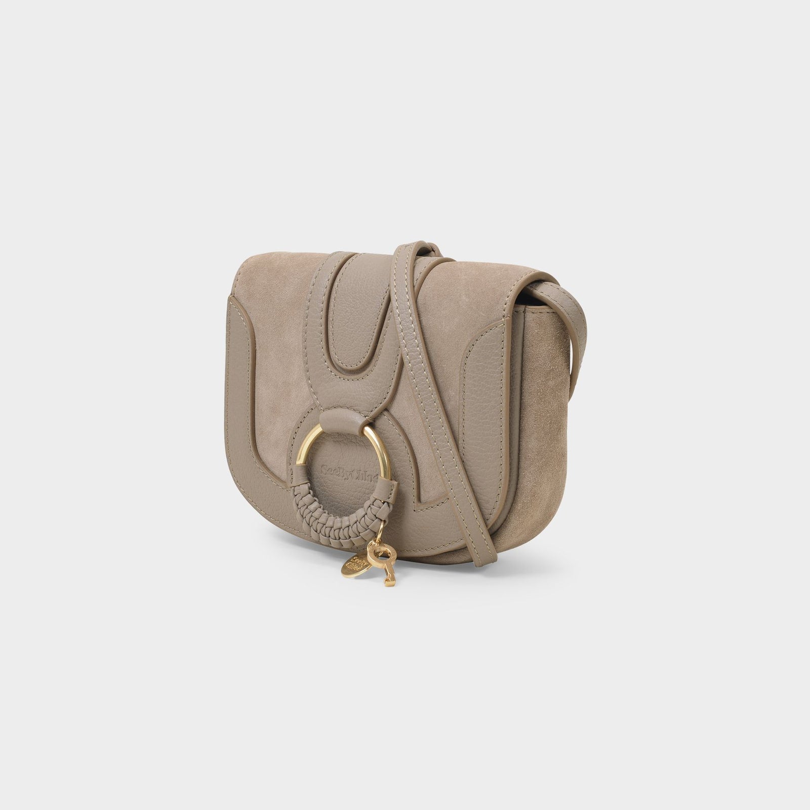 Hana Mini Hobo Bag See By Chloe Motty Grey Leather
