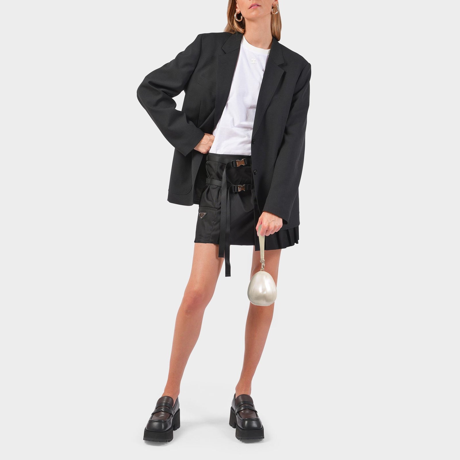 Micro Egg Pouch Simone Rocha Pearl White