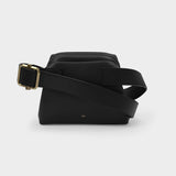 Shoulder Bag Mini Brot in Black Leather