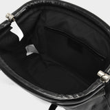 Circle Brot Bag in Black Leather