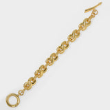 Twist Bold Link Bracelet in Gold Brass