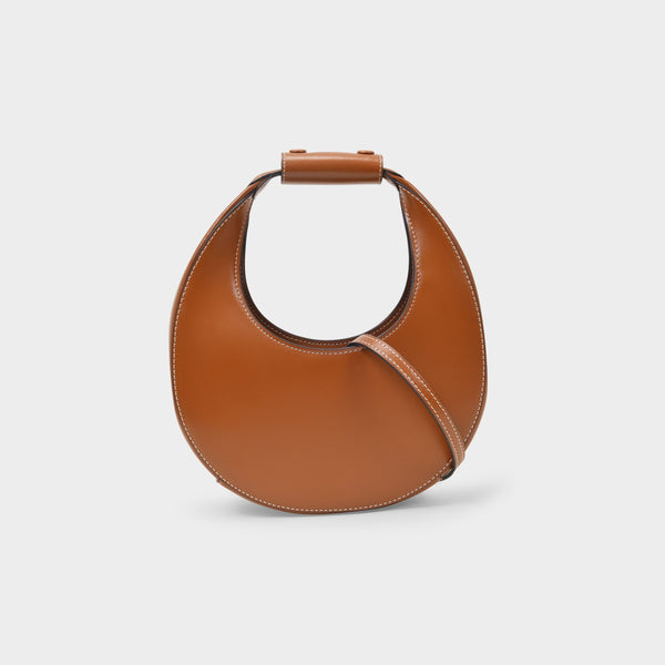 Mini Moon Handbag - Staud - Tan - Leather
