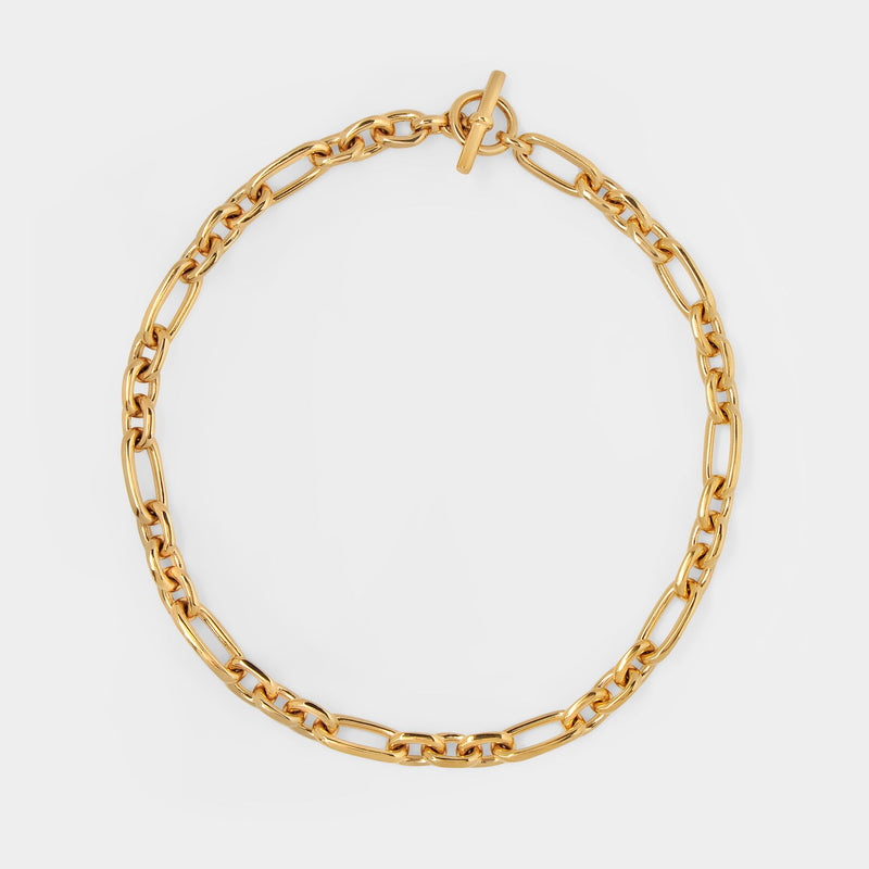 Small Gold Watch Chain Necklace in Gold Plated Bronze