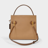 Lee Radziwill Double Handbag in Brown Leather
