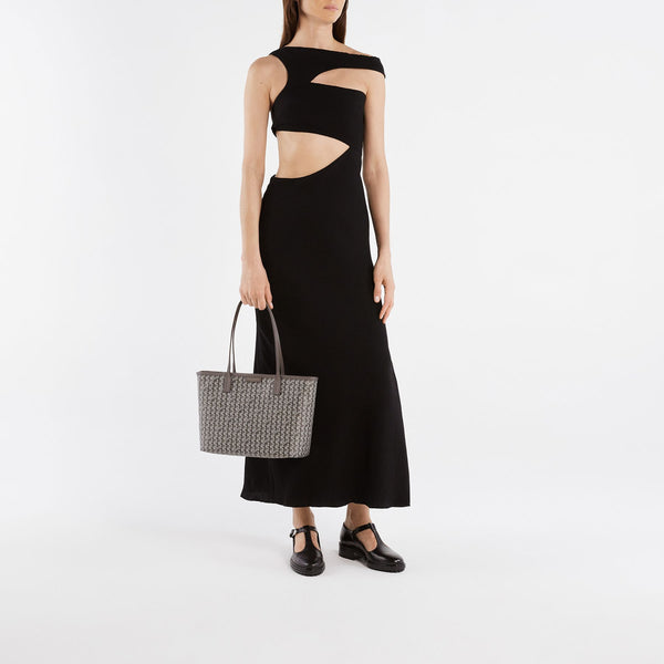 Small Zip Tote Hobo Bag - Tory Burch - Grey - Canva