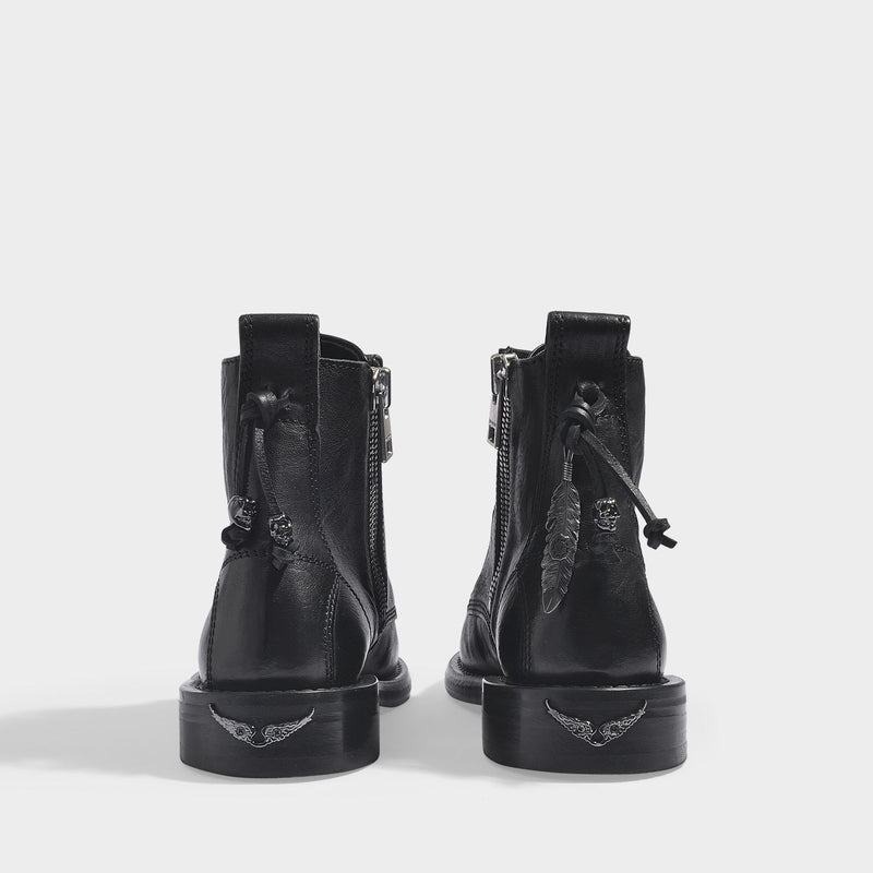 Laureen Roma Ankle Boots in Black Leather